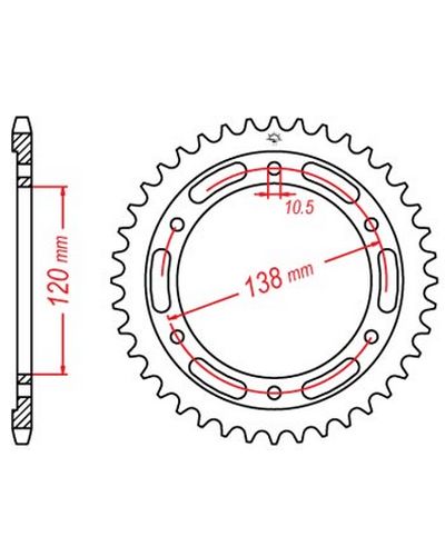 Couronne Moto JT Couronne acier JTR1220.38