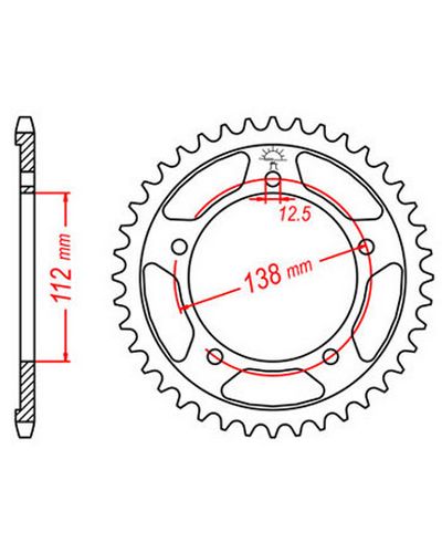 Couronne Moto JT Couronne acier JTR1304.41