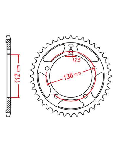 Couronne Moto JT Couronne acier JTR1316.43