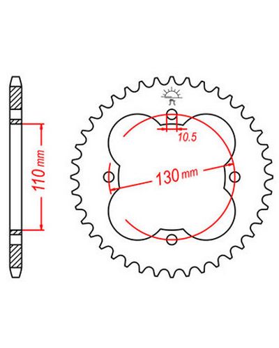 Couronne Moto JT Couronne acier JTR1355.48