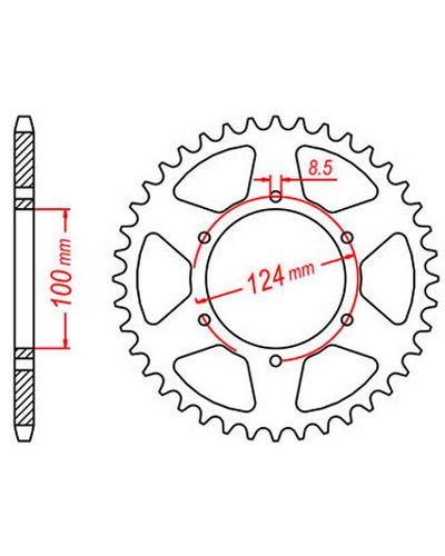 Couronne Moto JT Couronne acier JTR1412.37