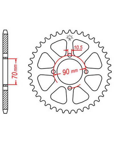 Couronne Moto JT Couronne acier JTR1414.41