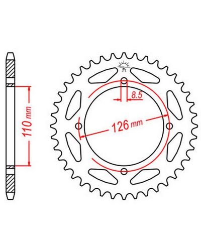 Couronne Moto JT Couronne acier JTR1465.46