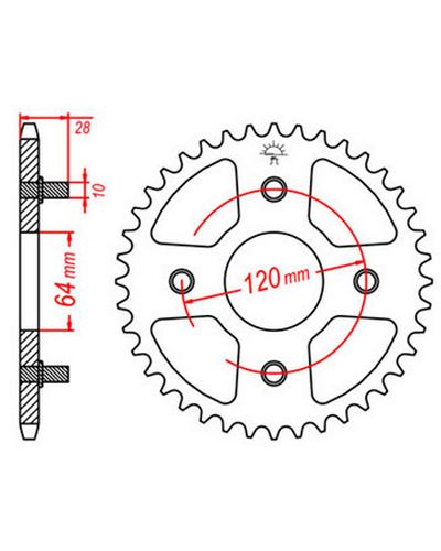 Couronne Moto JT Couronne acier JTR1509.41