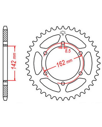 Couronne Moto JT Couronne acier JTR1785.48