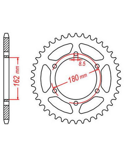 Couronne Moto JT Couronne acier JTR1786.46