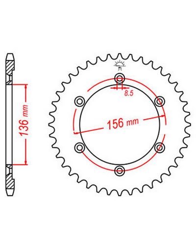 Couronne Moto JT Couronne acier JTR1791.41