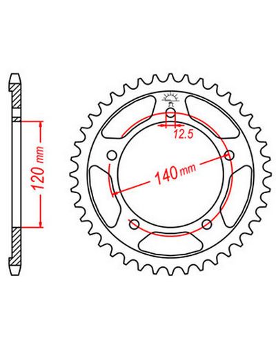 Couronne Moto JT Couronne acier JTR1797.41