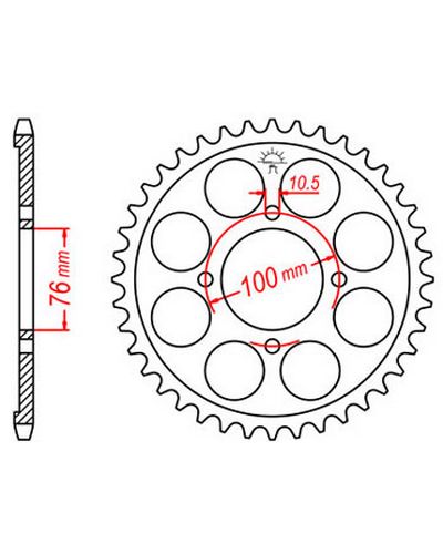 Couronne Moto JT Couronne acier JTR1806.47