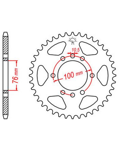 Couronne Moto JT Couronne acier JTR1825.38