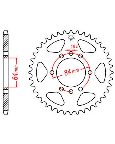 Couronne Moto JT Couronne acier JTR1826.39