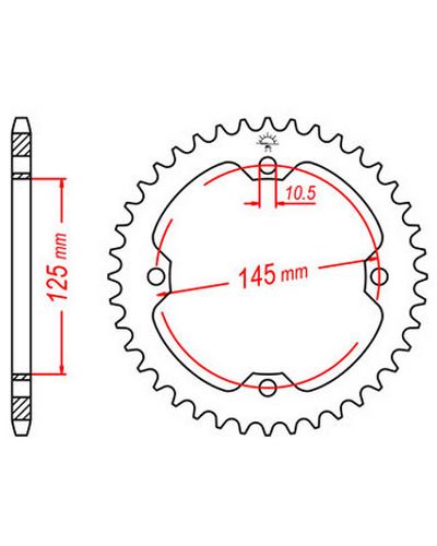 Couronne Moto JT Couronne acier JTR1857.37