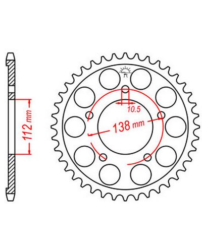 Couronne Moto JT Couronne acier JTR1871.48