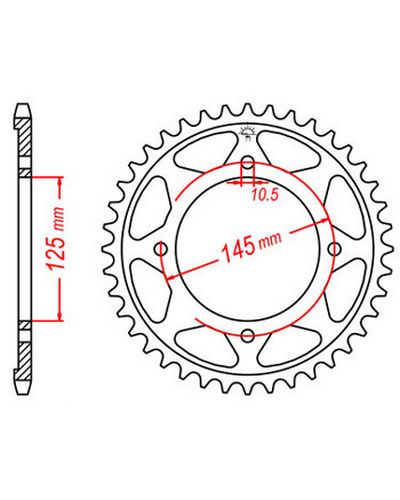 Couronne Moto JT Couronne acier JTR1874.56