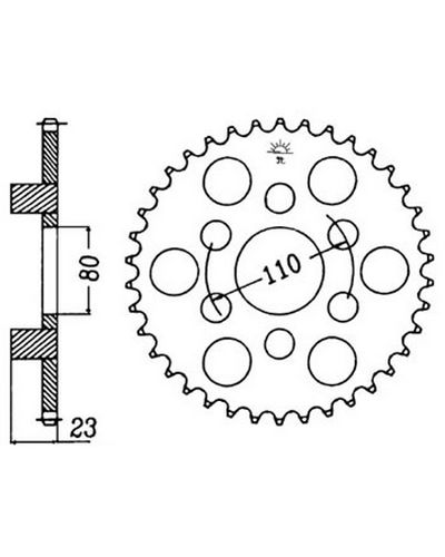 Couronne Moto JT Couronne acier JTR19.36