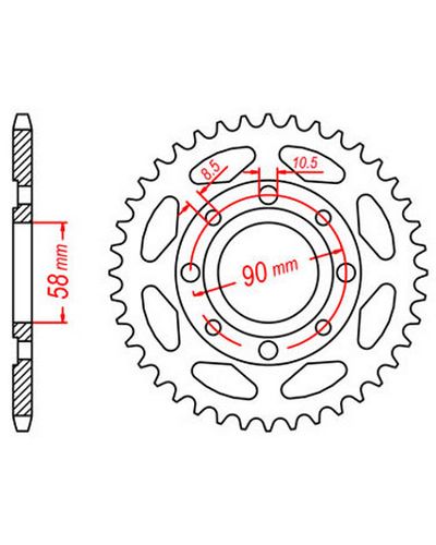 Couronne Moto JT Couronne acier JTR214.36