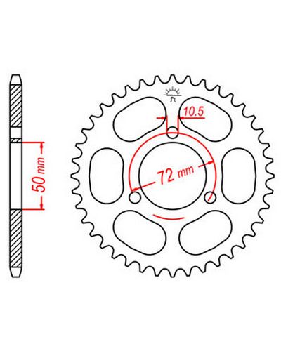 Couronne Moto JT Couronne acier JTR216.36