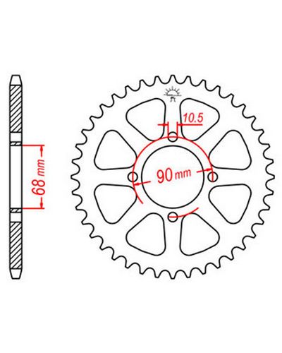 Couronne Moto JT Couronne acier JTR243.42