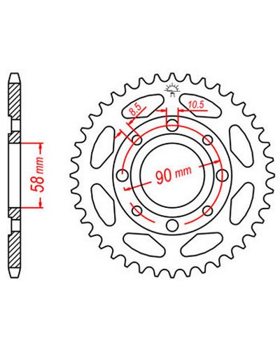 Couronne Moto JT Couronne acier JTR269.34