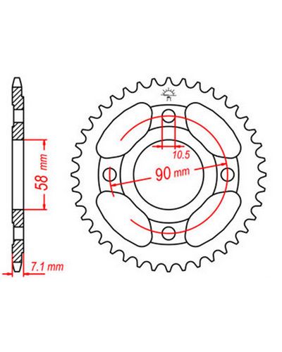 Couronne Moto JT Couronne acier JTR272.31