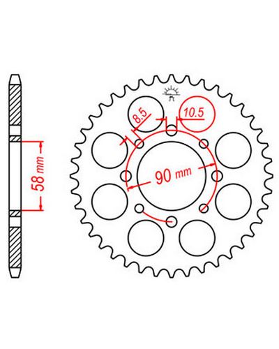 Couronne Moto JT Couronne acier JTR273.39