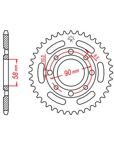 Couronne Moto JT Couronne acier JTR279.30