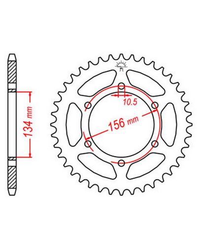 Couronne Moto JT Couronne acier JTR472.40