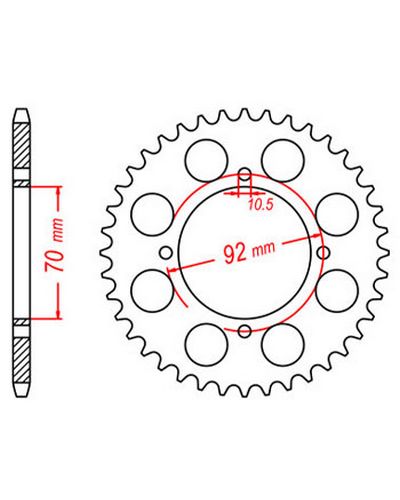 Couronne Moto JT Couronne acier JTR474.48