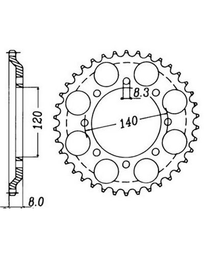 Couronne Moto JT Couronne acier JTR477.43