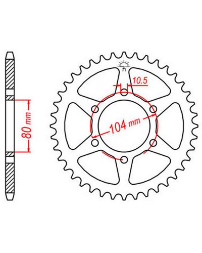 Couronne Moto JT Couronne acier JTR478.38