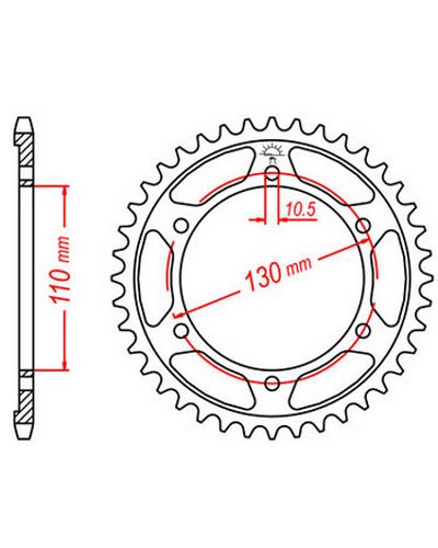 Couronne Moto JT Couronne acier JTR479.41