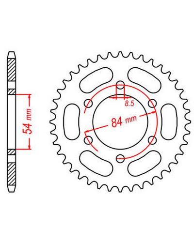 Couronne Moto JT Couronne acier JTR600.52