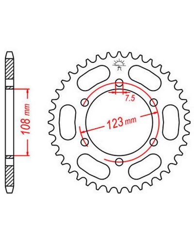 Couronne Moto JT Couronne acier JTR696.43