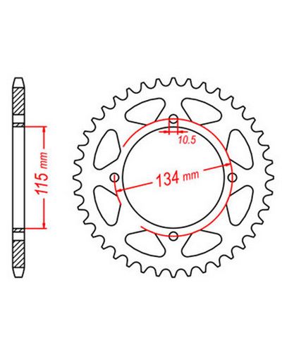 Couronne Moto JT Couronne acier JTR718.48