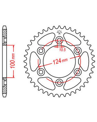 Couronne Moto JT Couronne acier JTR745.42