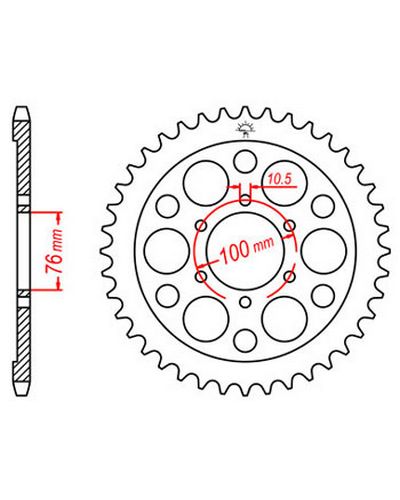 Couronne Moto JT Couronne acier JTR818.40