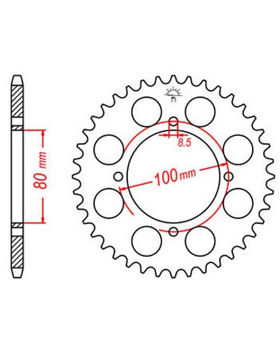 Couronne Moto JT Couronne acier JTR819/2.41