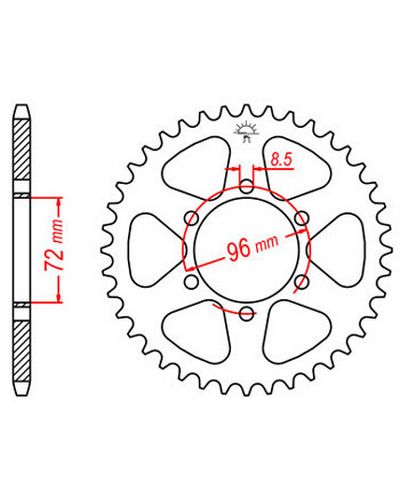 Couronne Moto JT Couronne acier JTR820.42