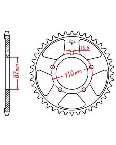 Couronne Moto JT Couronne acier JTR830.46