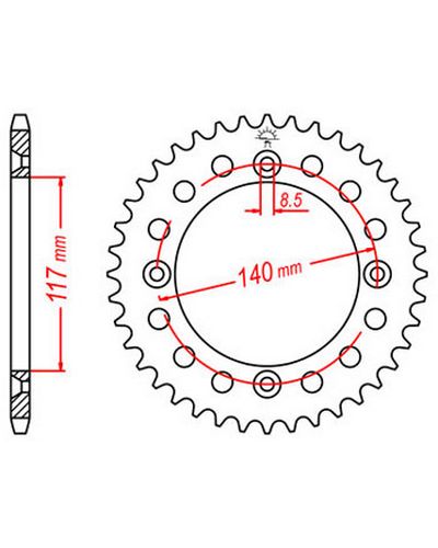 Couronne Moto JT Couronne acier JTR831.46