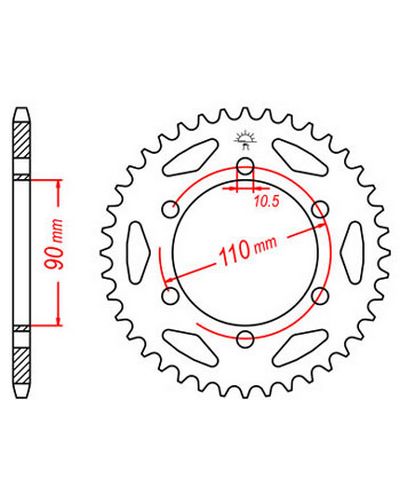 Couronne Moto JT Couronne acier JTR850.31