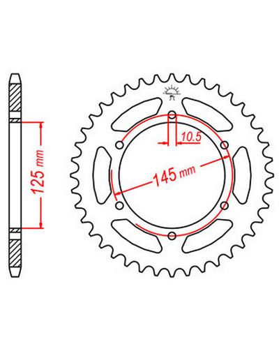 Couronne Moto JT Couronne acier JTR855.46