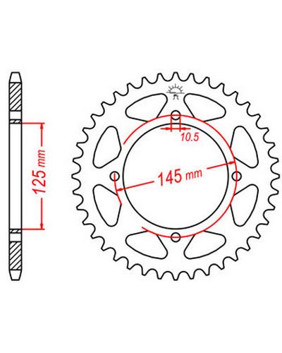 Couronne Moto JT Couronne acier JTR857.39