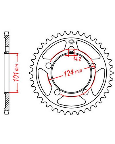 Couronne Moto JT Couronne acier JTR898.37