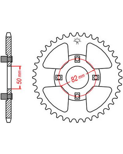 Couronne Moto JT Couronne acier JTR999.42