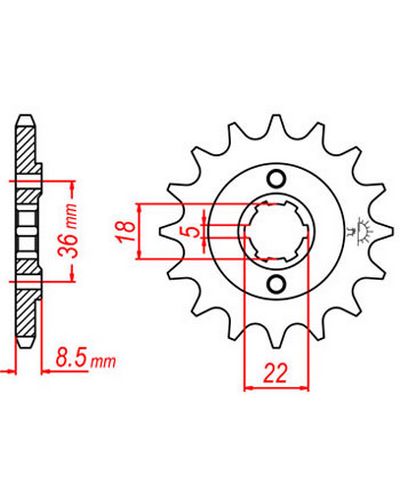 Pignon Moto JT Pignon JTF1553.15