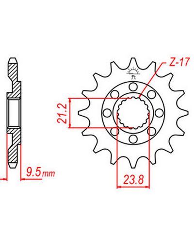 Pignon Moto JT Pignon JTF284.13SC (auto-nettoyant)