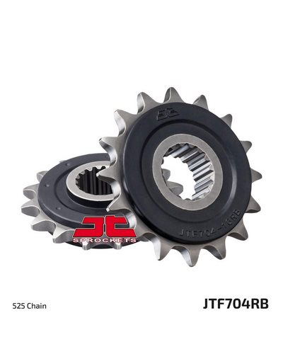 Pignon Moto JT Pignon JTF704.15RB (Avec caoutchouc)