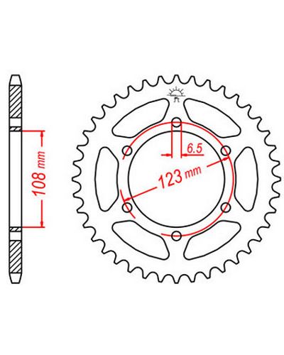 Couronne Moto JT SPROCKETS Couronne acier JTR1133.53 dents. Pas:420