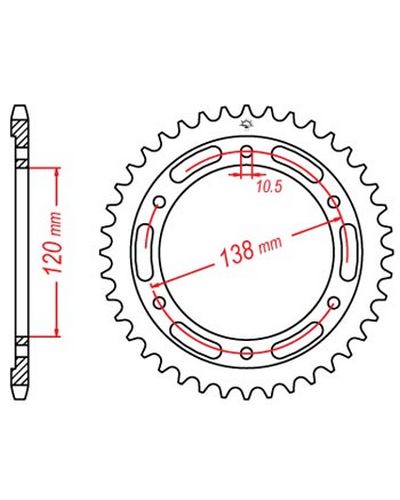 Couronne Moto JT SPROCKETS Couronne acier JTR1220.38 dents. Pas:520 Couronne Moto JT SPROCKETS Couronne acier JTR1220.38 dents. Pas:520